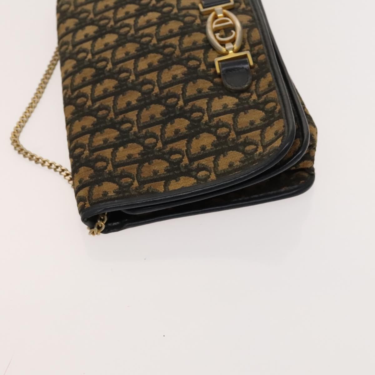 Christian Dior Vintage Trotter Shoulder Bag Canvas, BROWN, CANVAS, Shoulder bag