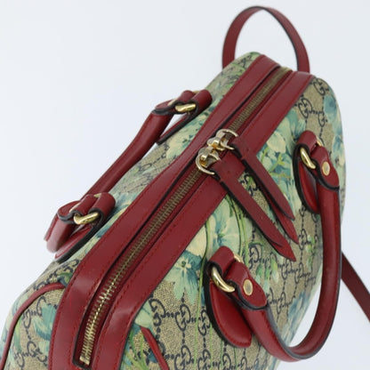 Gucci Convertible Boston Bag Blooms Print GG Coated Canvas, BEIGE, CANVAS, Handbag
