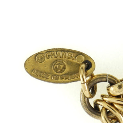 Chanel Vintage Double CC Pendant Necklace Metal, GOLD, GOLD_PLATED, Necklace