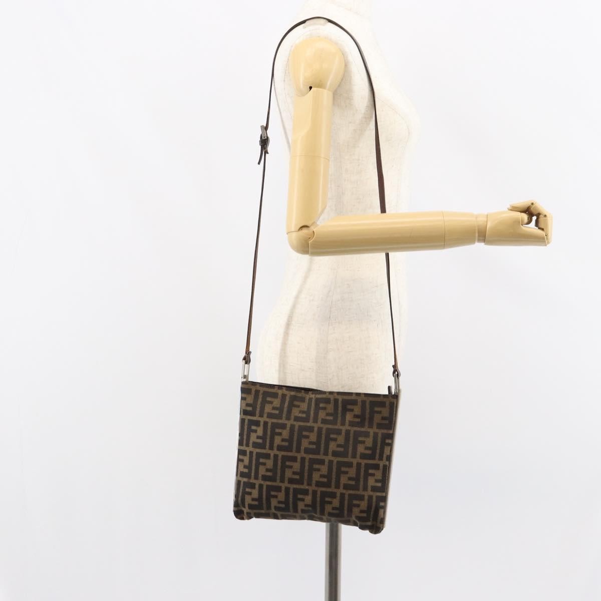 Fendi Vintage shoulderbag Canvas, BROWN, CANVAS, Shoulder bag