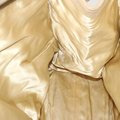 Chanel Resin Chain Handle Shoulder Bag Canvas, BEIGE, CANVAS, Shoulder bag