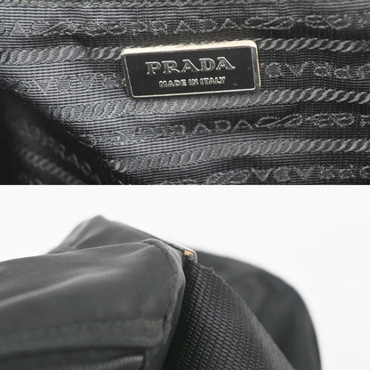 Prada Zip Buckle Messenger Bag Tessuto, BLACK, NYLON, Crossbody bag