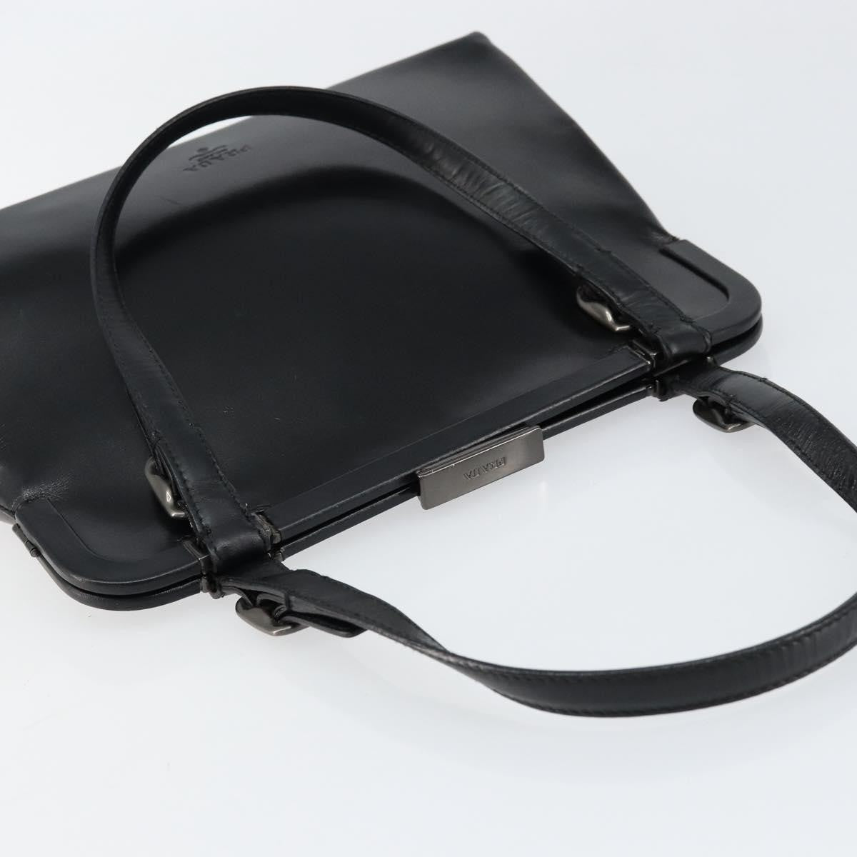 Prada Vintage Handbag Leather, BLACK, LEATHER, Handbag
