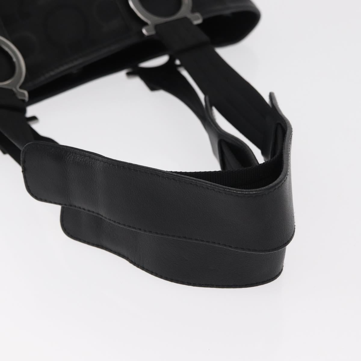 Salvatore Ferragamo Gancini Tote Gancini Canvas, BLACK, CANVAS, Tote bag