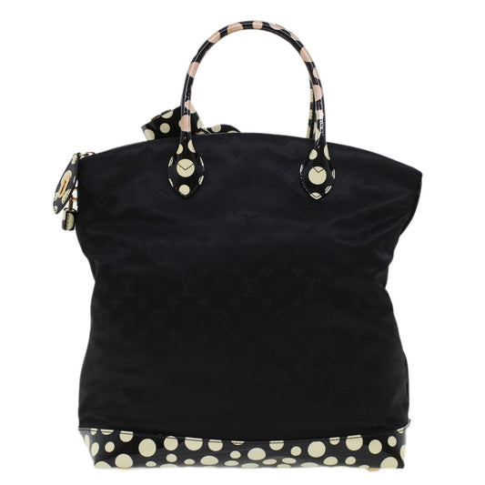 Louis Vuitton Desire Lockit Bag Kusama Infinity Dots Monogram Nylon, BLACK, NYLON, Handbag