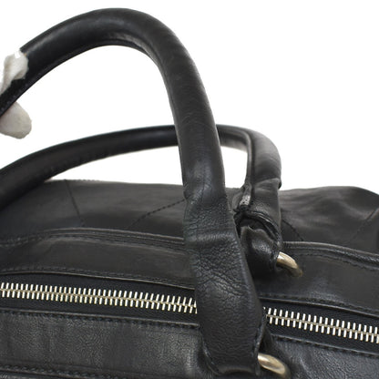 Chanel Coco Bowling Bag Quilted Leather, BLACK, LEATHER, Handbag