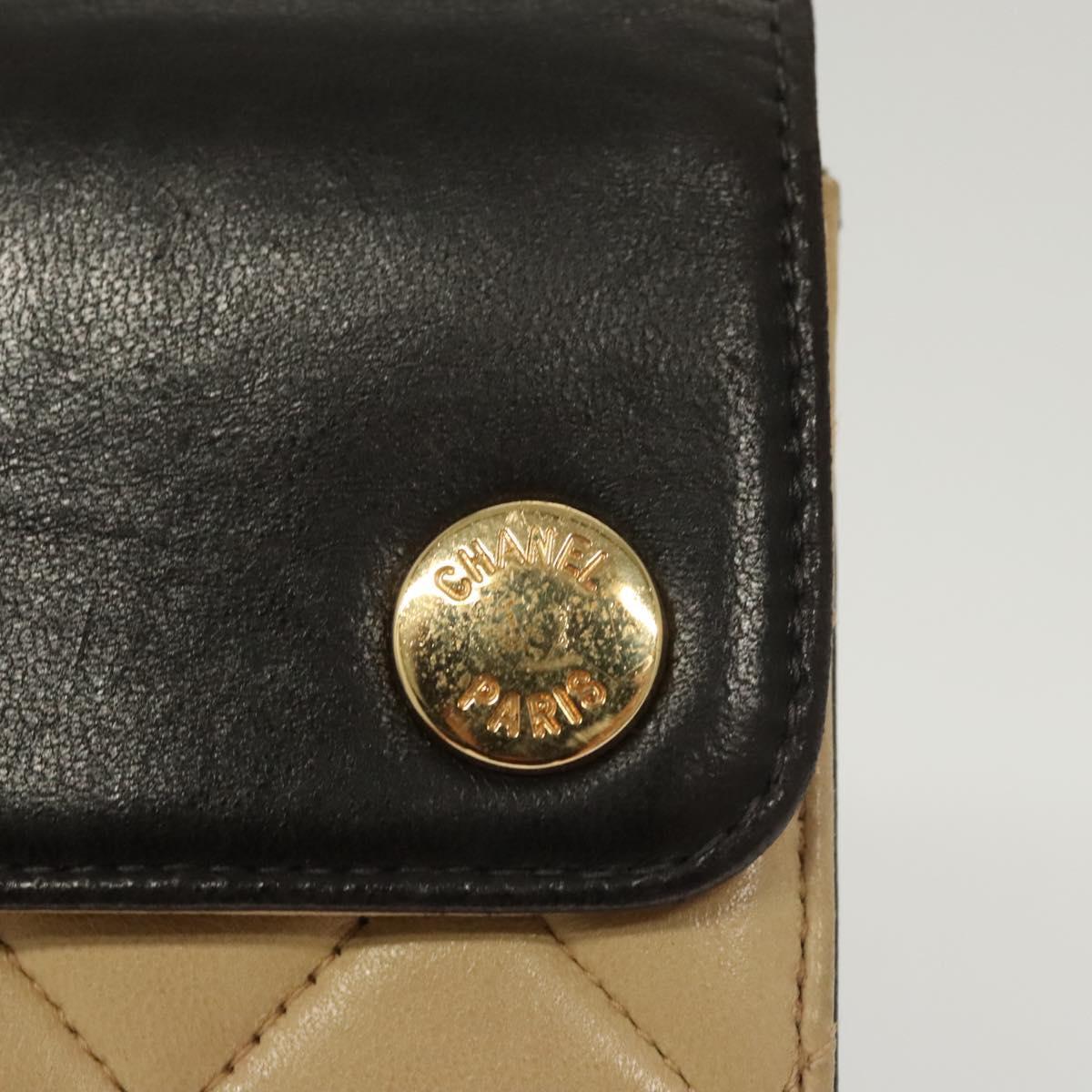 Chanel Vintage Button Waist Bag Quilted Lambskin, BEIGE, LEATHER, Clutche & pouche