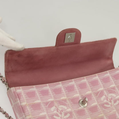 Chanel Travel Line Flap Bag Nylon, PINK, NYLON, Travel bag
