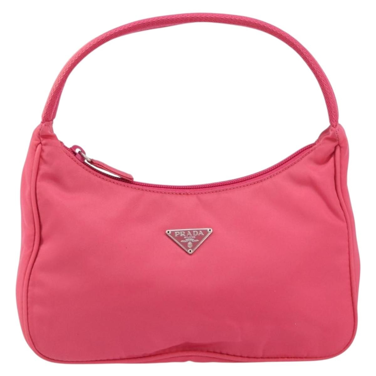 Prada Pochette Shoulder Bag Tessuto, PINK, NYLON, Clutche & pouche