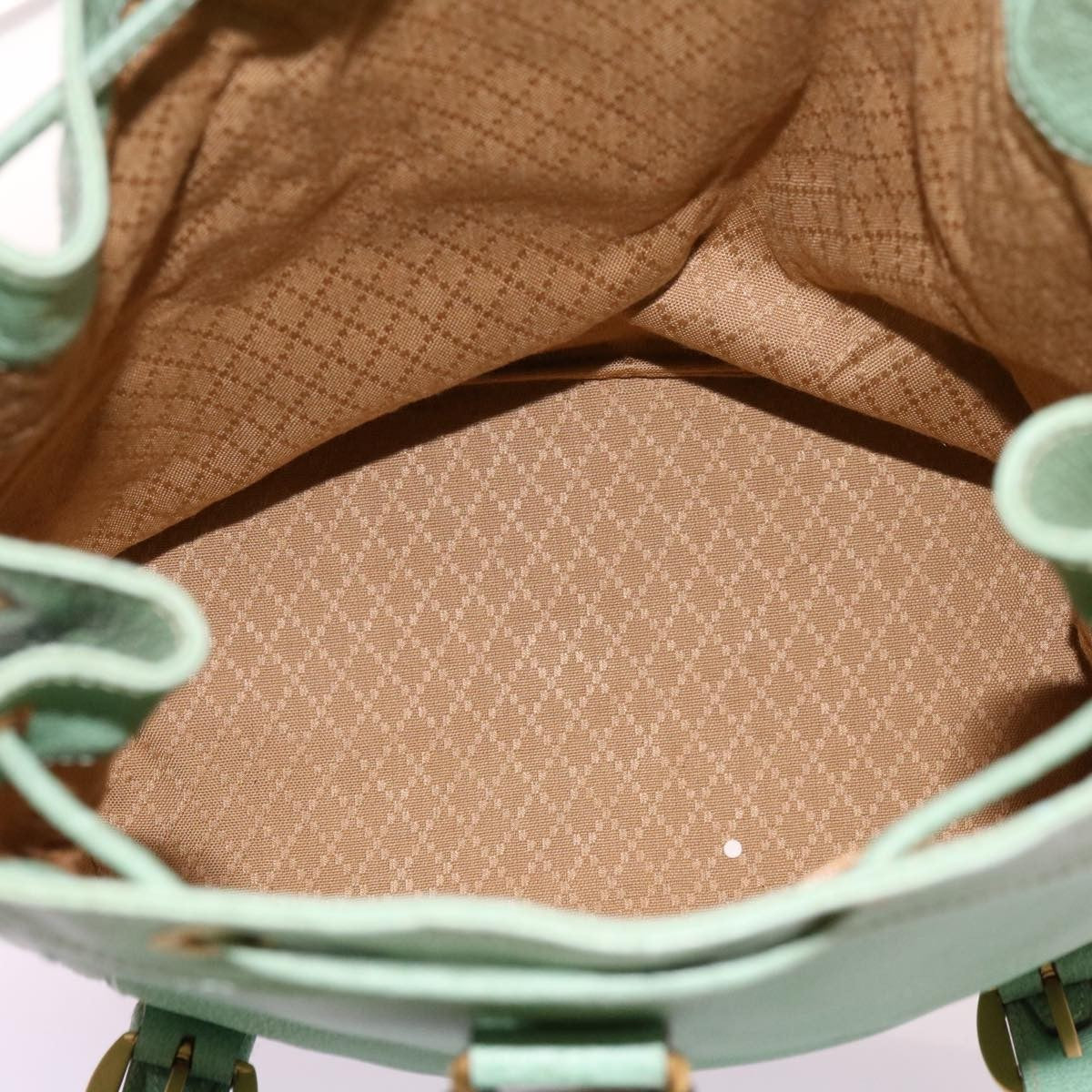 Gucci Vintage Bamboo Drawstring Backpack Suede and Leather, BLUE, SUEDE, Backpack