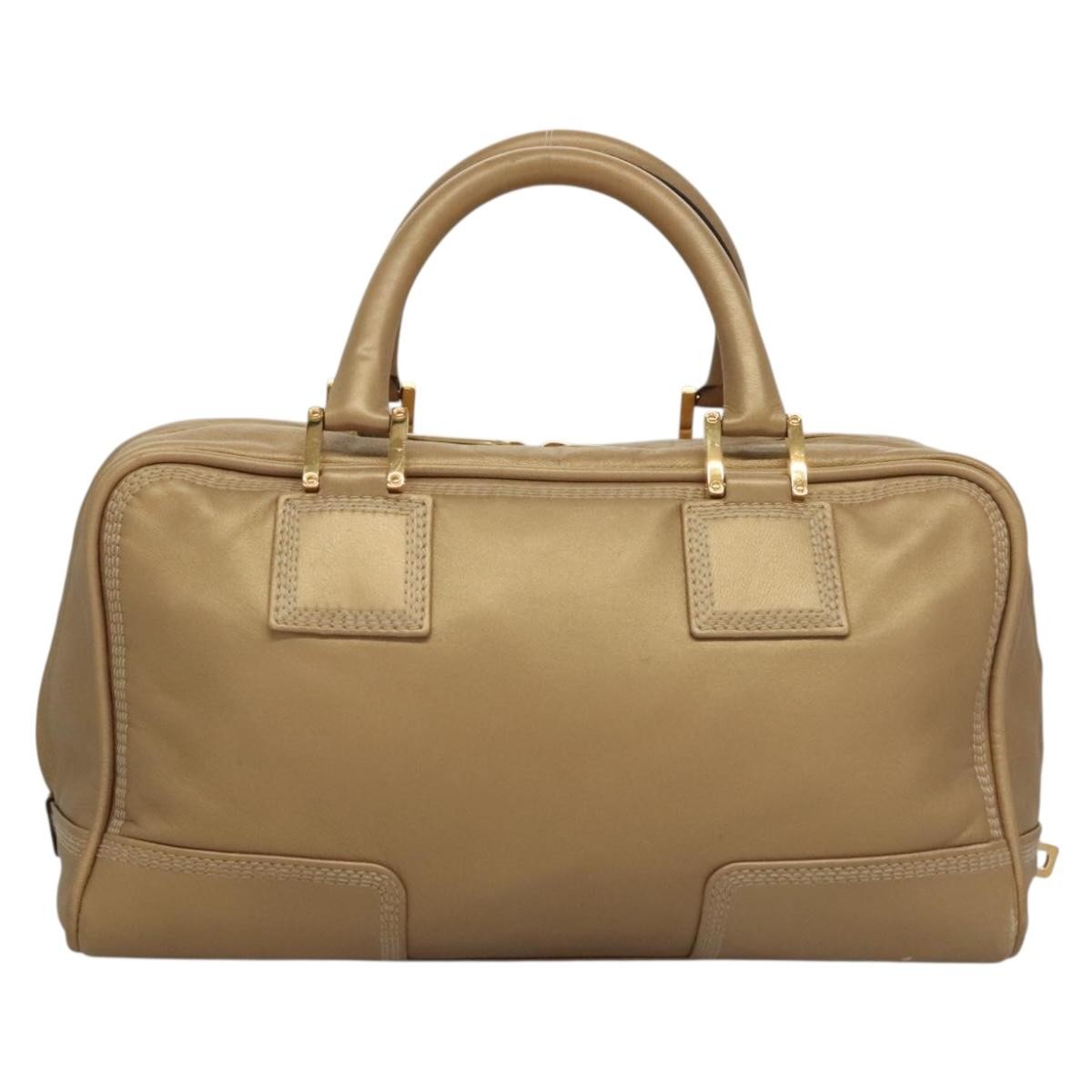 Loewe Amazona Bag Leather, GOLD, LEATHER, Handbag