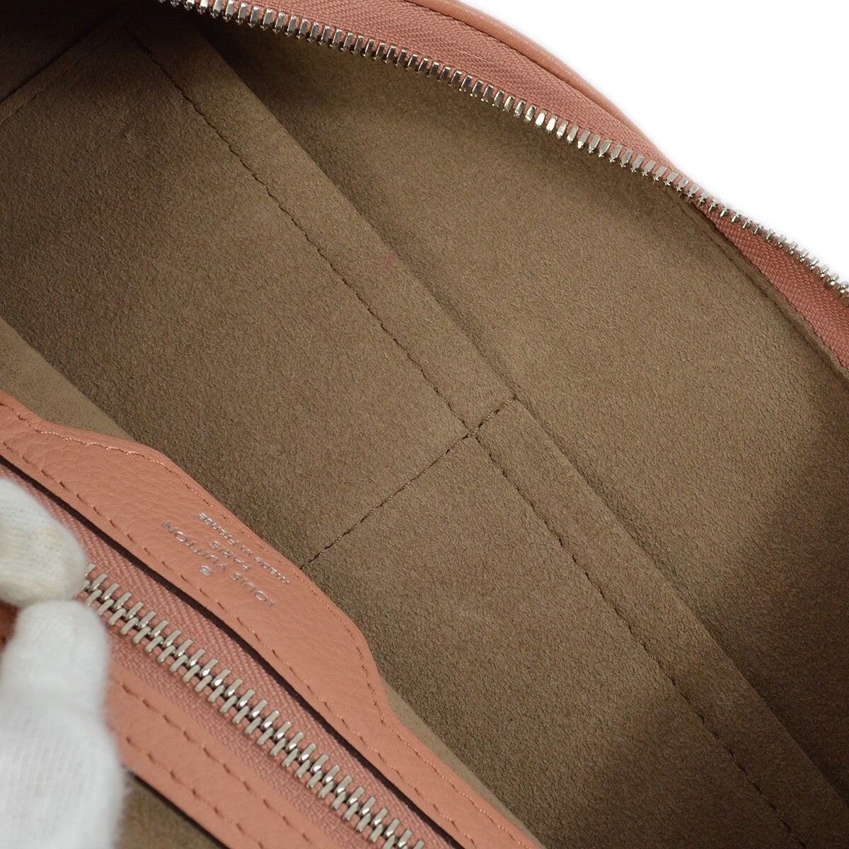 Louis Vuitton Selene Handbag Mahina Leather, PINK, LEATHER, Shoulder bag