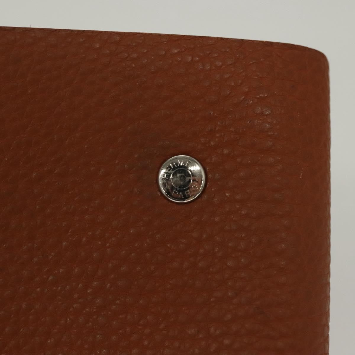 Hermes Ulysse Agenda Cover Leather, BROWN, LEATHER, Clutche & pouche