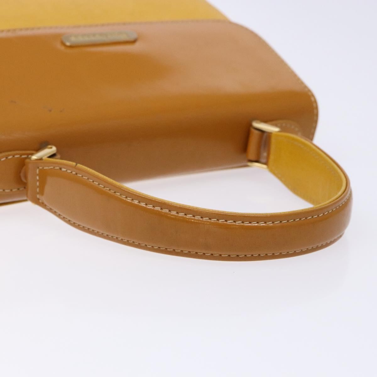 Burberry Vintage Handbag Leather, YELLOW, LEATHER, Handbag