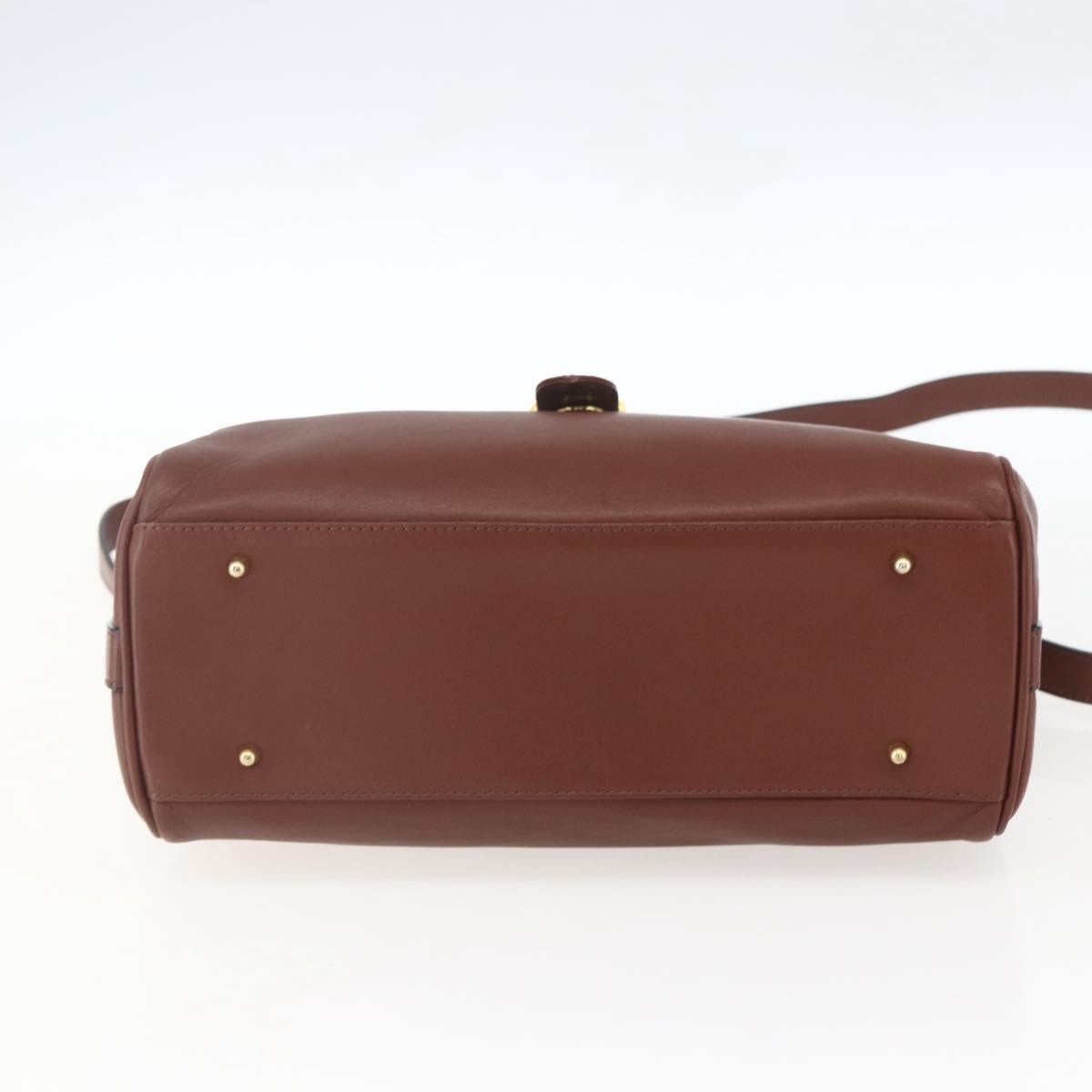 Valentino Garavani Vintage Handbag Leather, BROWN, LEATHER, Handbag