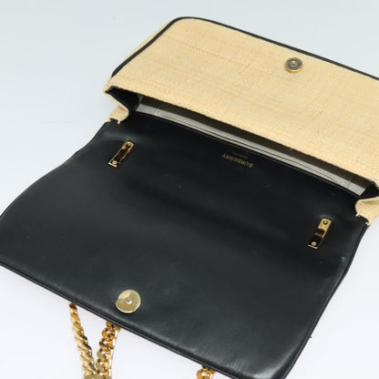 Burberry Lola Shoulder Bag Printed Raffia, BEIGE, WOOD, Shoulder bag