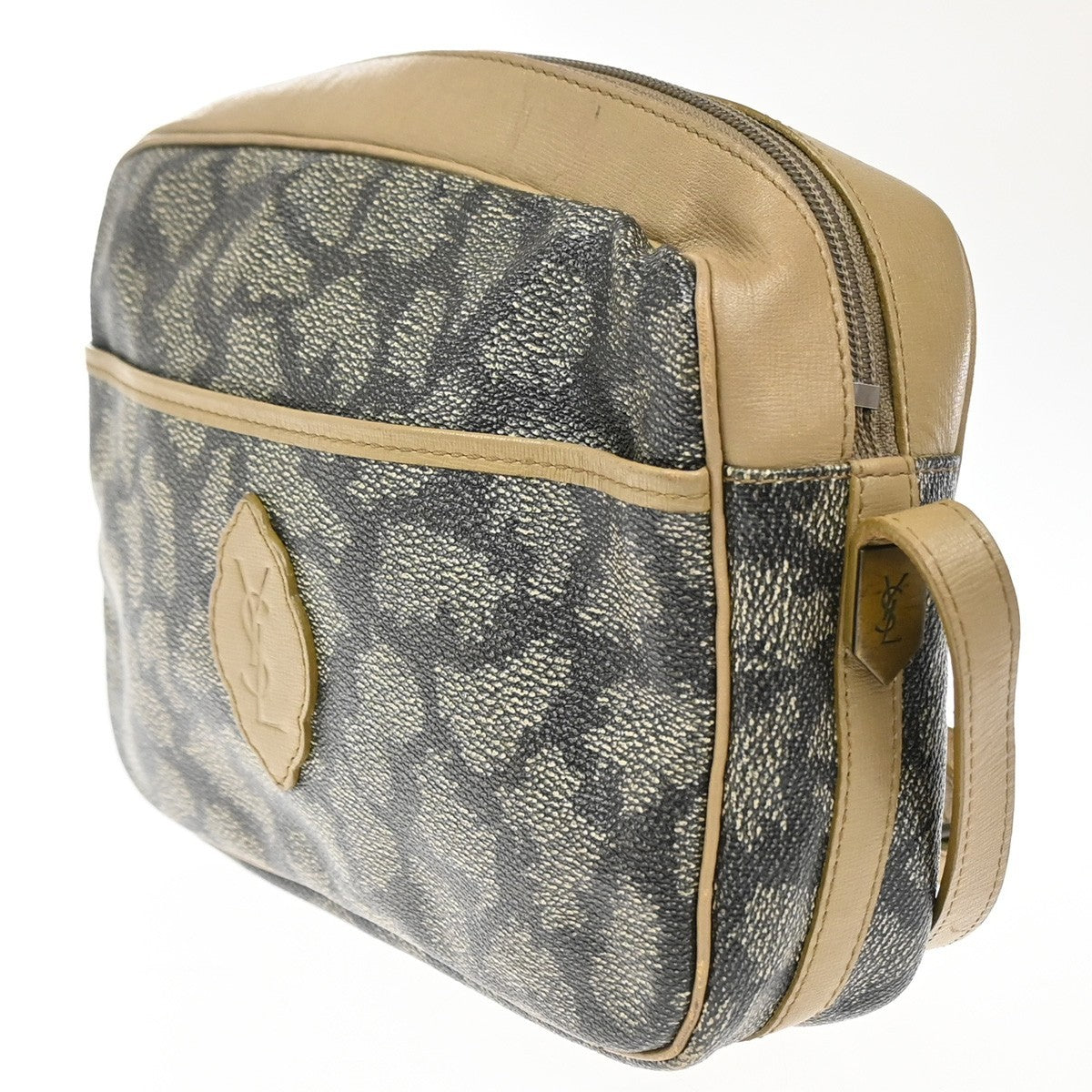Saint Laurent Vintage Shoulder Bag PVC Leather, Beige, PVC, Shoulder Bag