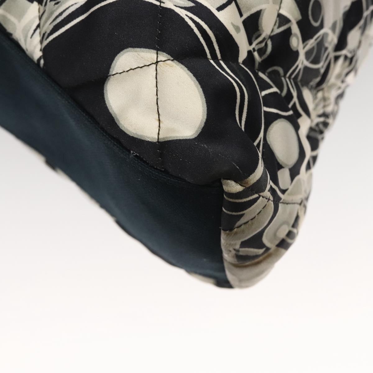 Chanel Kaleidoscope Chain Tote Quilted Printed Satin, BLACK, SILK, Shoulder bag