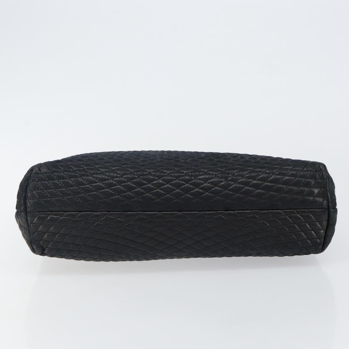 Bally Vintage Handbag Quilted Leather, BLACK, LEATHER, Handbag