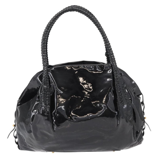 Salvatore Ferragamo Gancini Tote Patent leather, BLACK, PATENT_LEATHER, Tote bag