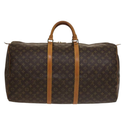 Louis Vuitton Keepall Bag Monogram Canvas, BROWN, CANVAS, Travel bag