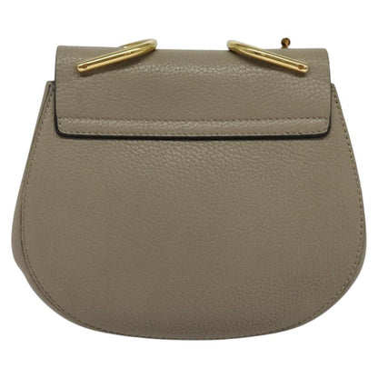 Chloe Drew Crossbody Bag Leather, GRAY, LEATHER, Shoulder bag