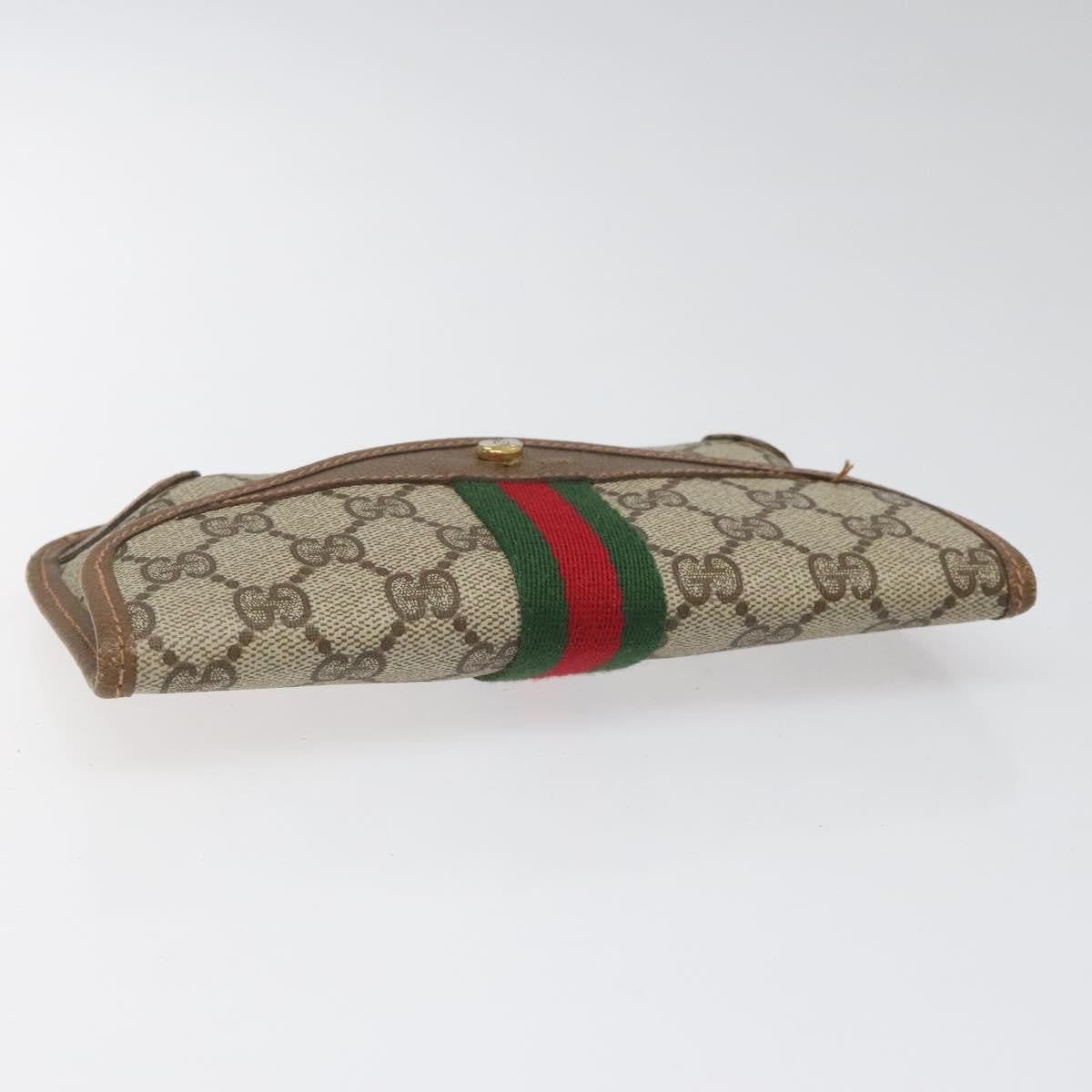 Gucci Ophidia Flap Clutch GG Coated Canvas, BEIGE, CANVAS, Clutche & pouche