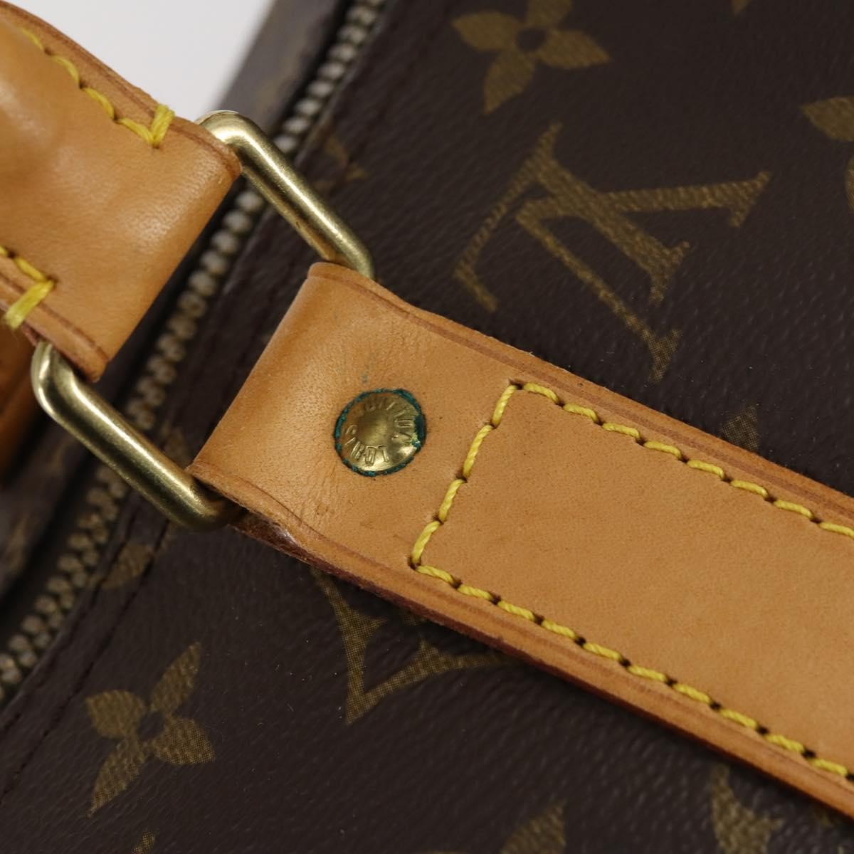 Louis Vuitton Keepall Bag Monogram Canvas, BROWN, CANVAS, Travel bag
