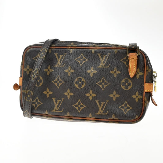 Louis Vuitton Pochette Marly Bandouliere Bag Monogram Canvas, BROWN, CANVAS, Shoulder bag