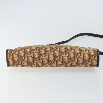 Christian Dior Vintage Trotter Shoulder Bag Canvas, BEIGE, CANVAS, Shoulder bag