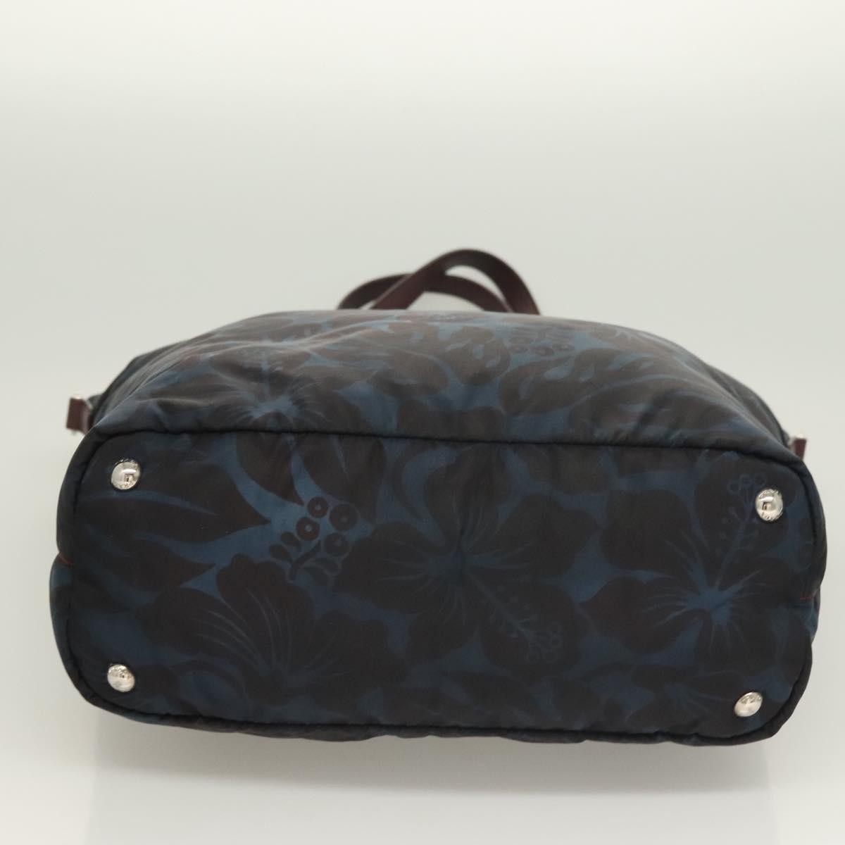Prada Convertible Tote Printed Tessuto with Saffiano, BLUE, NYLON, Tote bag