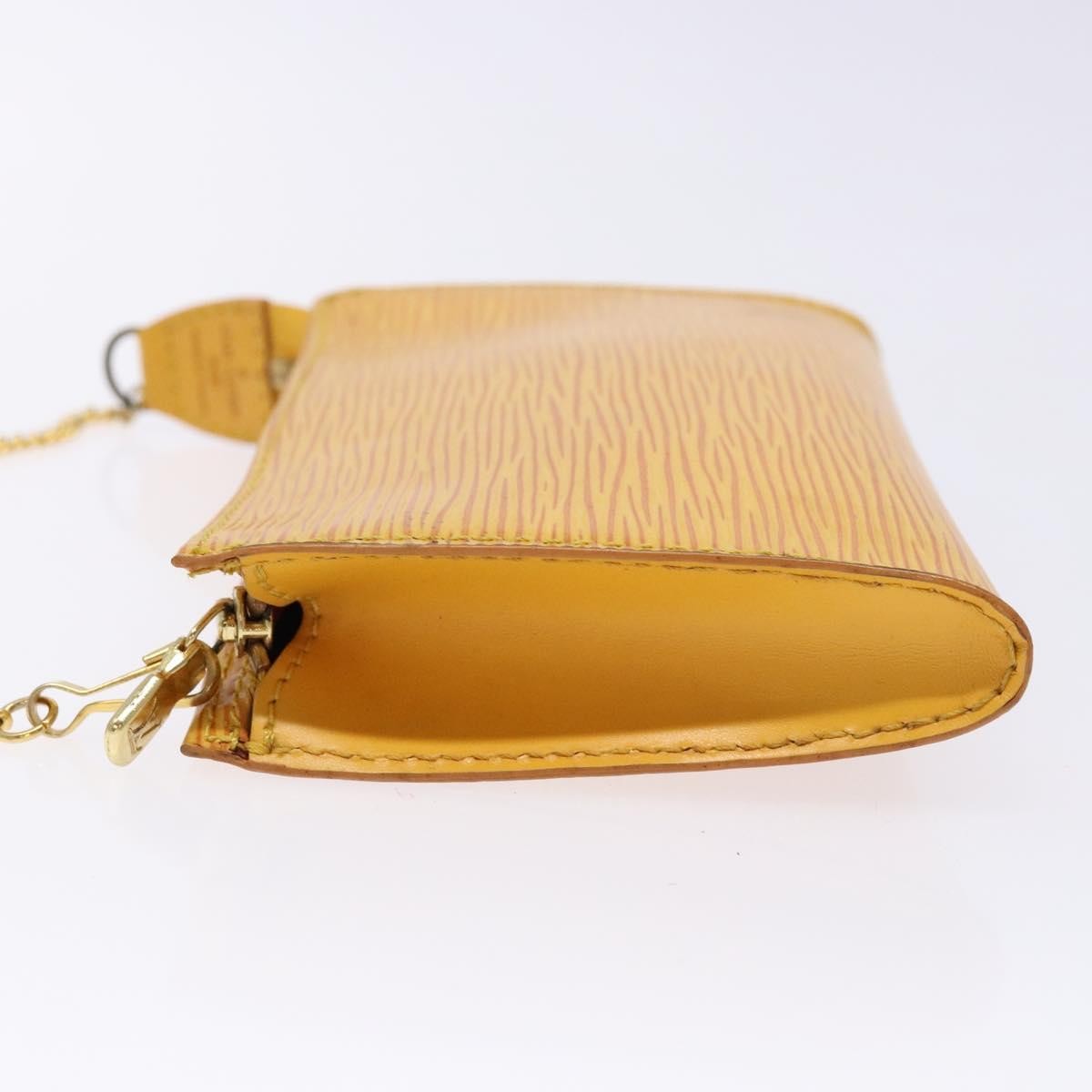 Louis Vuitton Pochette Accessoires Epi Leather, YELLOW, LEATHER, Clutche & pouche