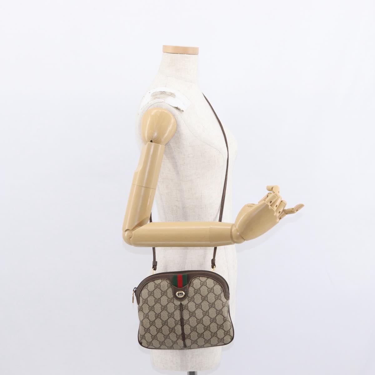 Gucci Vintage Web Crossbody Bag GG Coated Canvas, BEIGE, CANVAS, Shoulder bag