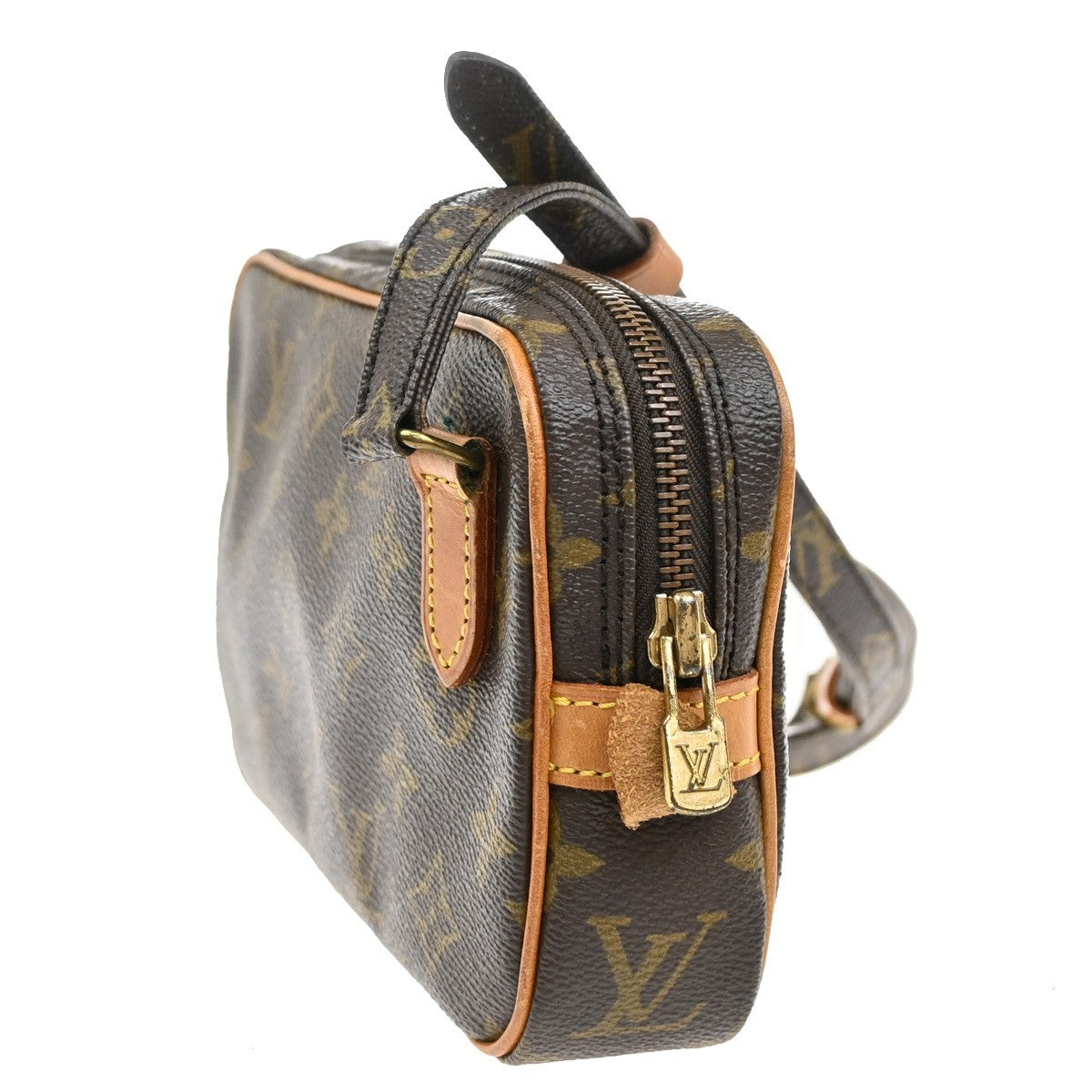 Louis Vuitton Pochette Marly Bandouliere Bag Monogram Canvas, BROWN, CANVAS, Shoulder bag