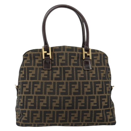 Fendi Vintage Convertible Satchel Zucca Canvas, BROWN, CANVAS, Handbag