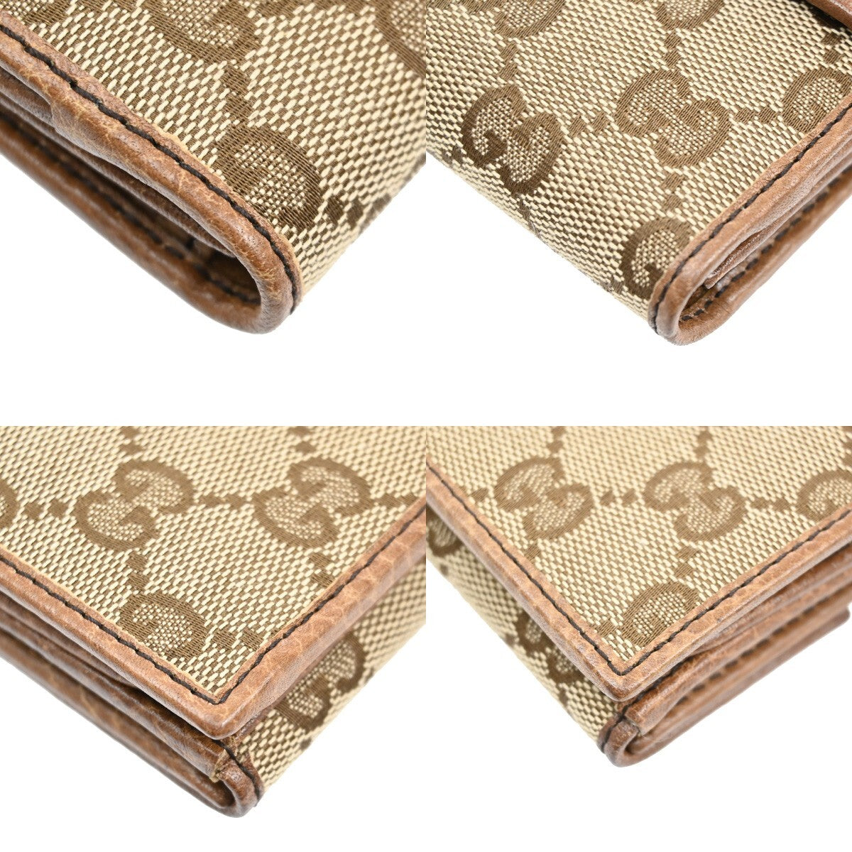 Gucci Vintage Web Continental Wallet GG Canvas, BROWN, CANVAS, Wallets