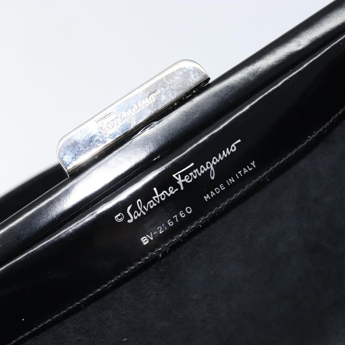 Salvatore Ferragamo Vintage Tote bag Patent Leather, BLACK, PATENT_LEATHER, Tote bag