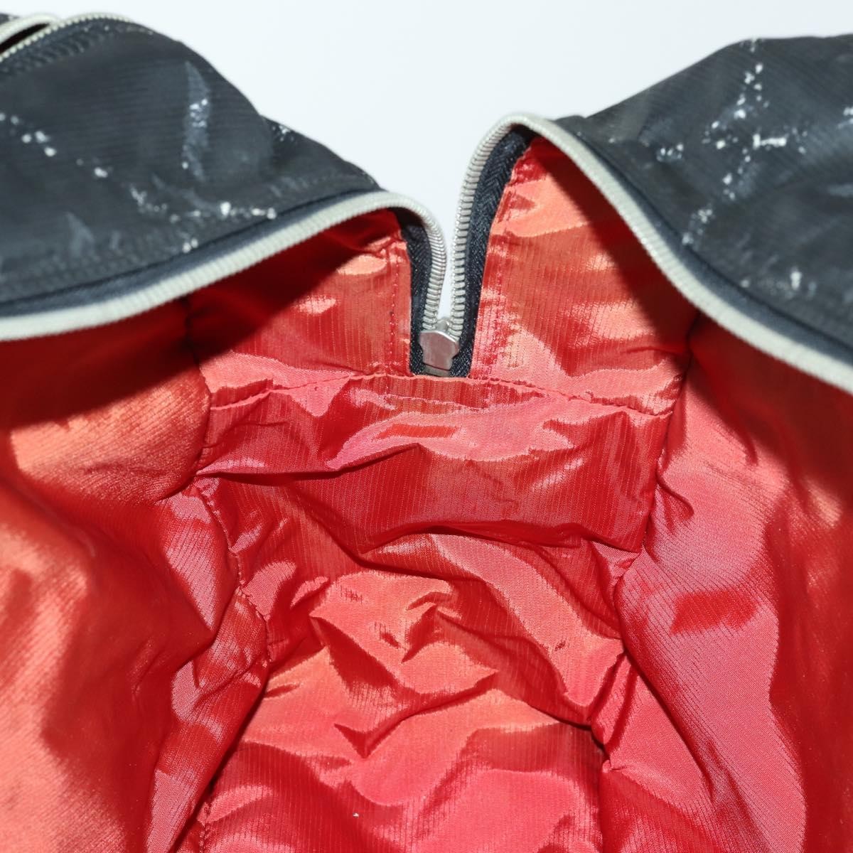 Chanel Travel Line Boston Bag Printed Nylon, BLACK, NYLON, Travel bag