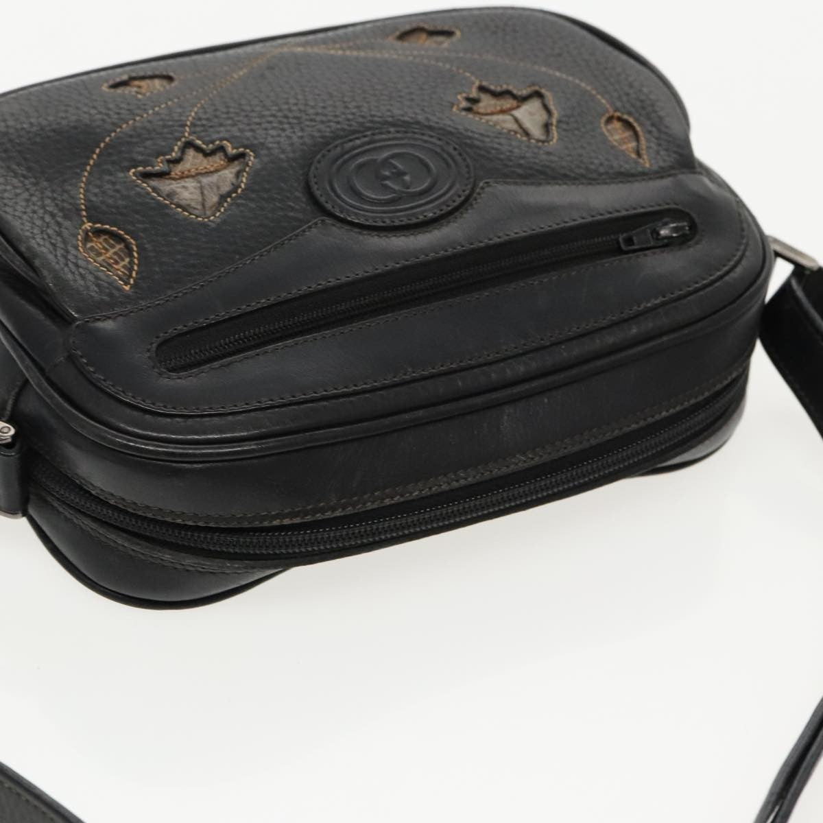 Gucci Vintage Shoulder Bag Leather, BLACK, LEATHER, Shoulder bag