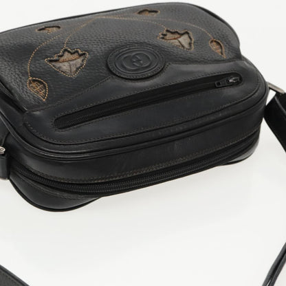 Gucci Vintage Shoulder Bag Leather, BLACK, LEATHER, Shoulder bag