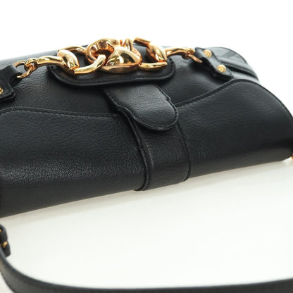 Gucci Horsebit Shoulder Bag GG Canvas and Leather, Black, Leather, Shoulder Bag