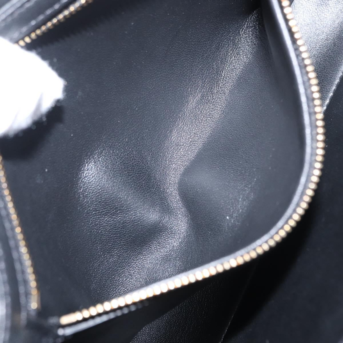 Celine Triomphe Shoulder Bag Canvas with Leather, BLACK, LEATHER, Shoulder bag