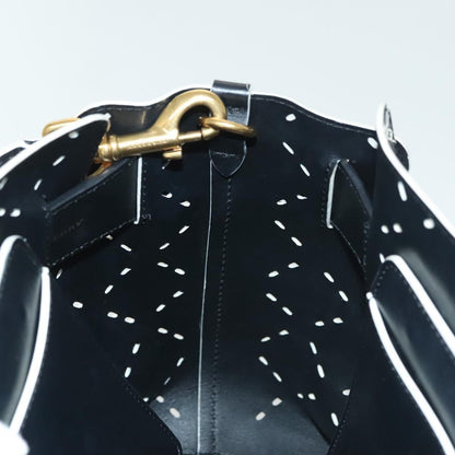 Burberry Belt Tote Perforated Leather, BLACK, LEATHER, Tote bag