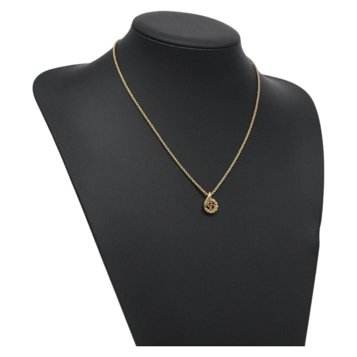 Christian Dior CD Pendant Necklace Gold-plated, GOLD, GOLD_PLATED, Necklace