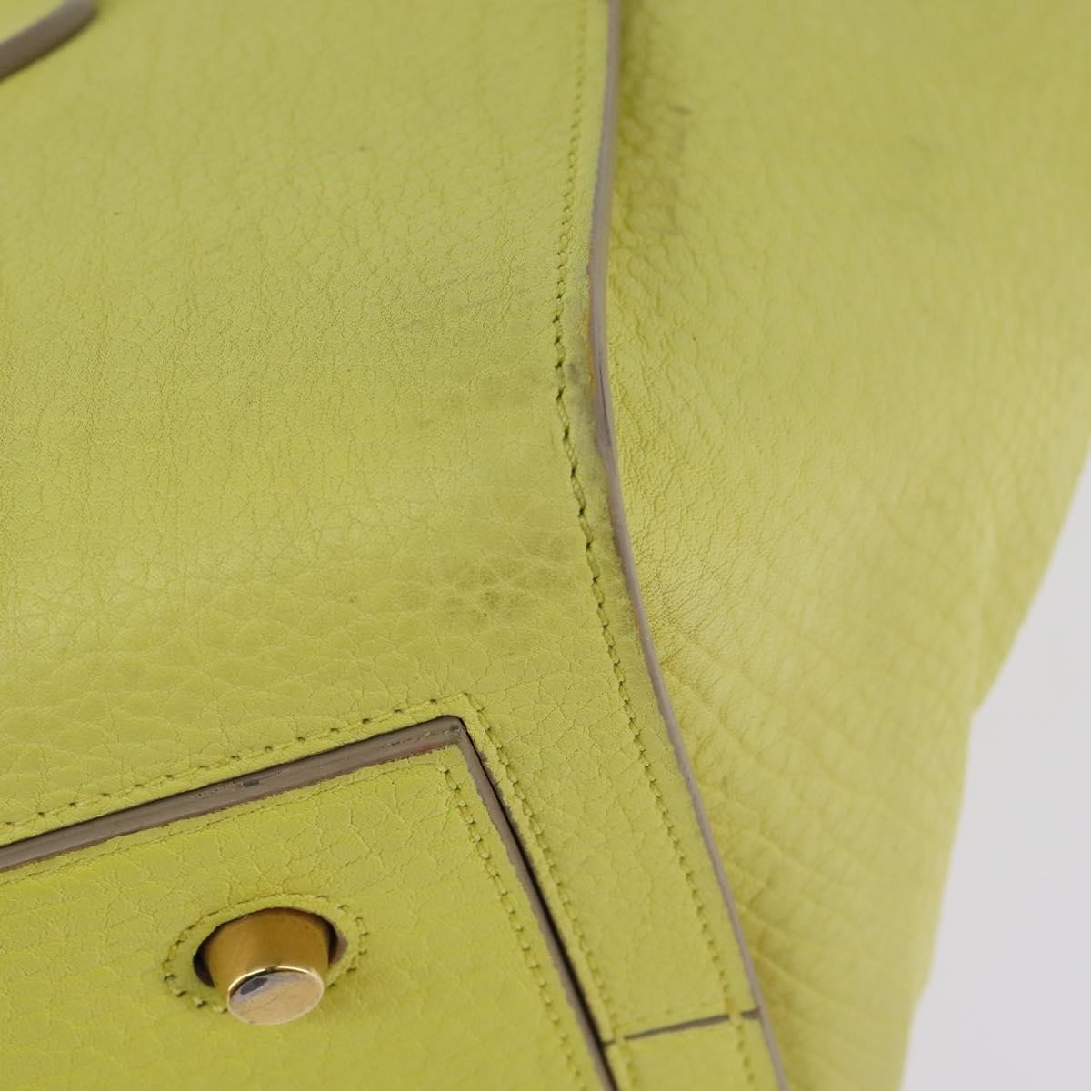 Celine Tie Knot Tote Smooth Leather, YELLOW, LEATHER, Tote bag