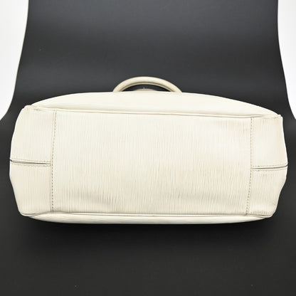 Louis Vuitton Passy Tote Epi Leather, WHITE, LEATHER, Tote bag
