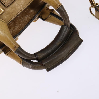 Chloe Ethel Handbag Leather, BEIGE, LEATHER, Handbag