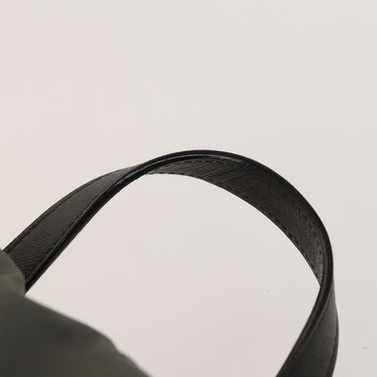 Prada Front Zip Drawstring Backpack Tessuto, GRAY, NYLON, Backpack