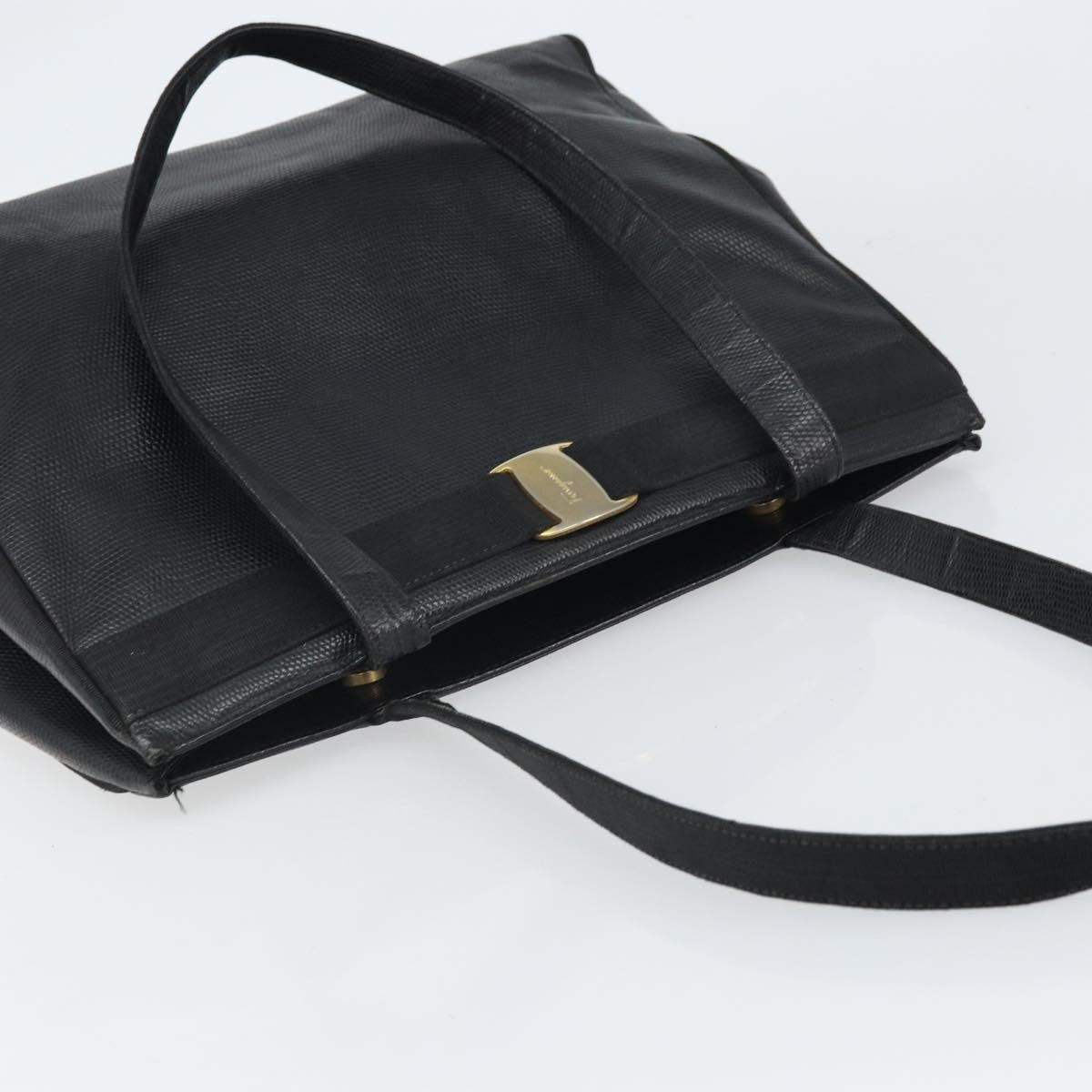 Salvatore Ferragamo Vala tote Leather, BLACK, LEATHER, Shoulder bag