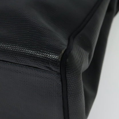 Salvatore Ferragamo Vintage Vara Bow Tote Lizard Embossed Leather, NAVY, LEATHER, Tote bag